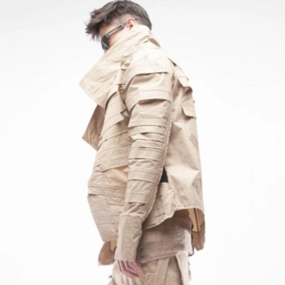 Demobaza SS23 'Revive' Assymetrical Shirt Tan Small - Picture 2 of 6